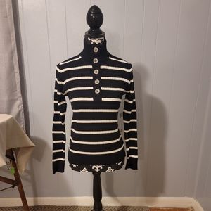 LRL Lauren Jeans Co. BLK/W  strped Silver buttons